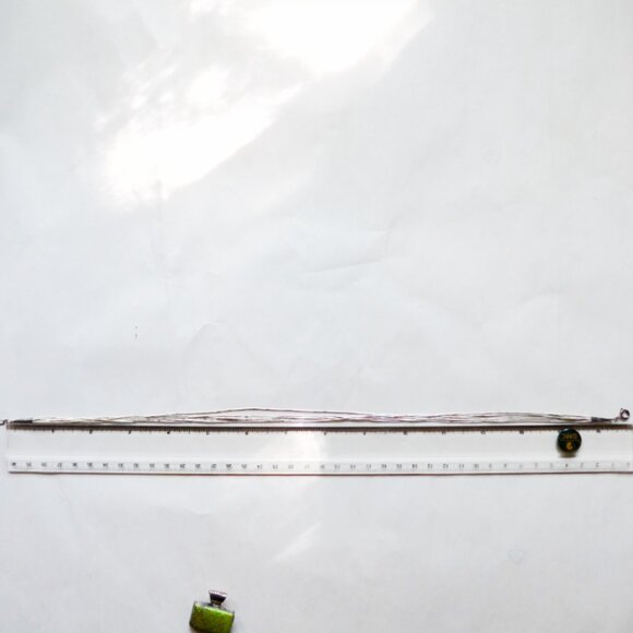 Silver multi-strand necklace with Gaspeite pendant - Picture 13 of 13